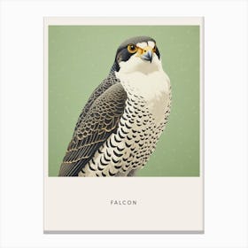 Ohara Koson Inspired Bird Painting Falcon 1 Poster Canvas Print