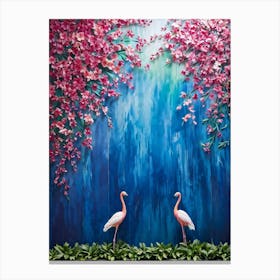 A Tropical Bird Radiates In A Stunning Display Of Natures Most Vivid Colors Its Feathers Bursting Canvas Print