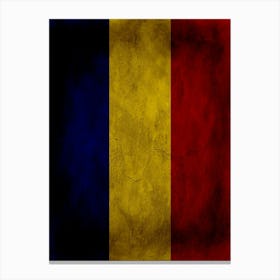 Romania Flag Texture Canvas Print