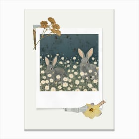 Scrapbook Bunnies Fairycore Painting 8 Canvas Print