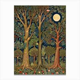 William Morris Night In The Woods 1 Canvas Print