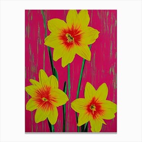 Daffodils 1 Andy Warhol Flower Canvas Print