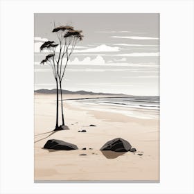 Tree On The Beach Canvas Print