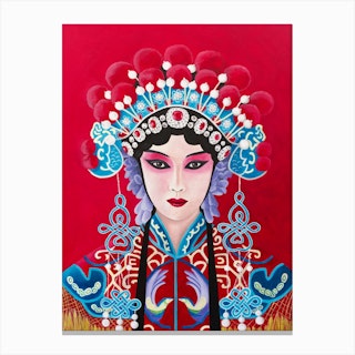 Chinese Opera Lady Canvas Print