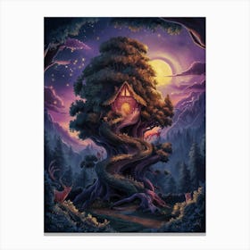 Fairy House In The Forest Canvas Print