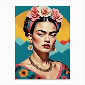 Frida Kahlo Portrait (4) Canvas Print