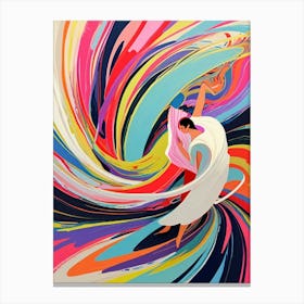 Dancer In A Swirl Canvas Print