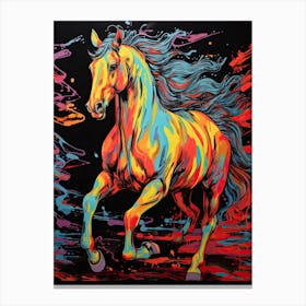 A Horse Painting In The Style Of Broken Color 1 Canvas Print