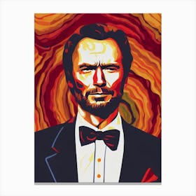Clint Eastwood Illustration Movies Canvas Print