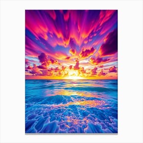 Sunset On The Beach 15 Canvas Print