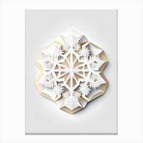 Hexagonal, Snowflakes, Marker Art 4 Canvas Print