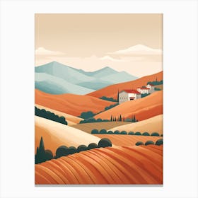 Camino De Santiago Spain 3 Hiking Trail Landscape Canvas Print