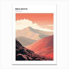 Ben Nevis Scotland 6 Hiking Trail Landscape Poster Canvas Print