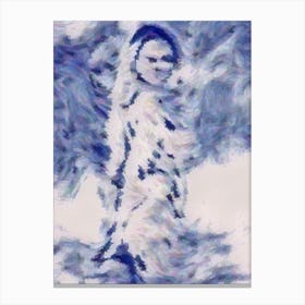 Girl Nude In The Snow Canvas Print