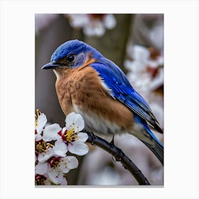 Eastern Bluebird-Reimagined 27 Canvas Print