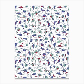 Turkish Floral Pattern - Iznik Turkish pattern, floral decor 2 Toile