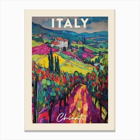 Chianti Italy 1 Fauvist Painting  Travel Poster Canvas Print