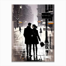 Love In The Rain 1 Canvas Print