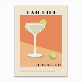 Daiquiri Cocktail Print Canvas Print