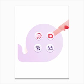 Chinese App Icons Canvas Print