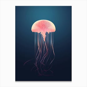 Jellyfish Minimalist Abstract 4 Canvas Print