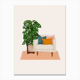 Plant And Chill Canvas Print