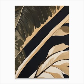 Abstract leaves neutral colors Canvas Print