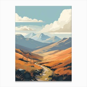 West Highland Way Ireland 2 Hiking Trail Landscape Canvas Print