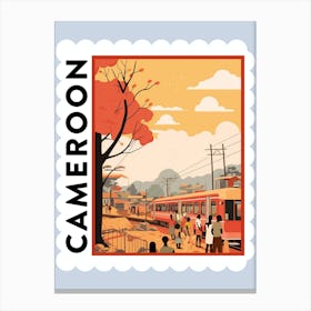 Cameroon 3 Travel Stamp Poster Canvas Print