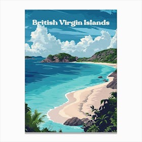 British Virgin Islands Beautiful Travel Art Illustration Canvas Print