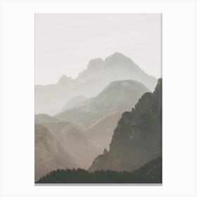 Foggy Mountain Layers Canvas Print