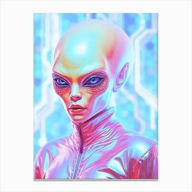 Alien Glossy Portrait-2 Canvas Print