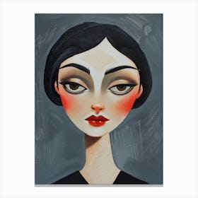 Woman In Black 1 Canvas Print