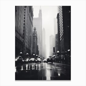 Chicago, Black And White Analogue Photograph 4 Canvas Print