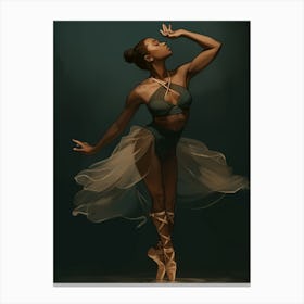 Shadow Dancing Ballerina Canvas Print