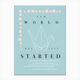 New World - Peace Origami Canvas Print