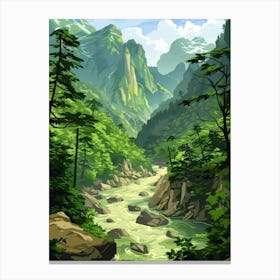 Chinese Mountain Scenery Canvas Print