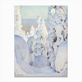 Winter Landscape, Kinahmi (1923), Pekka Halonen Canvas Print