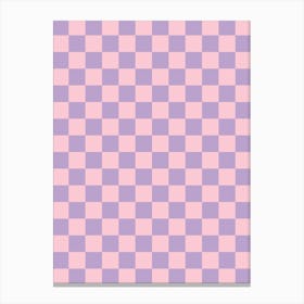 Purple And Pink Checkerboard Canvas Print