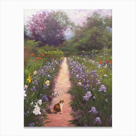 Cat In The Garden 1 Canvas Print