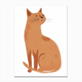 Havana Brown Cat Clipart Illustration 2 Canvas Print