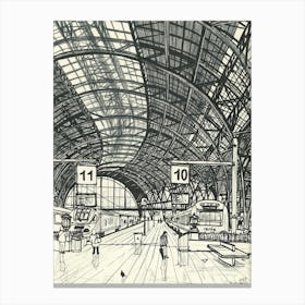 Barcelona France Station Canvas Print