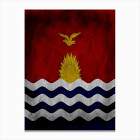 Kiribati Flag Texture Canvas Print