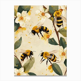 Meliponini Bee Storybook Illustrations 15 Canvas Print