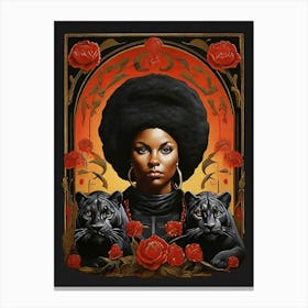 Black Panther art print Canvas Print