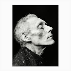 Old Man - Black and White Portrait Canvas Print