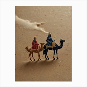 Three Wise Men On Camels Canvas Print