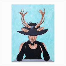 Vogue Deer Canvas Print