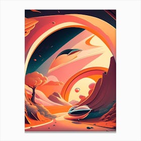 Attraction Comic Space Space Canvas Print