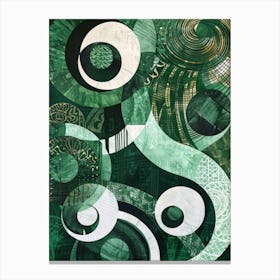 Abstract Green Painting Canvas Print
